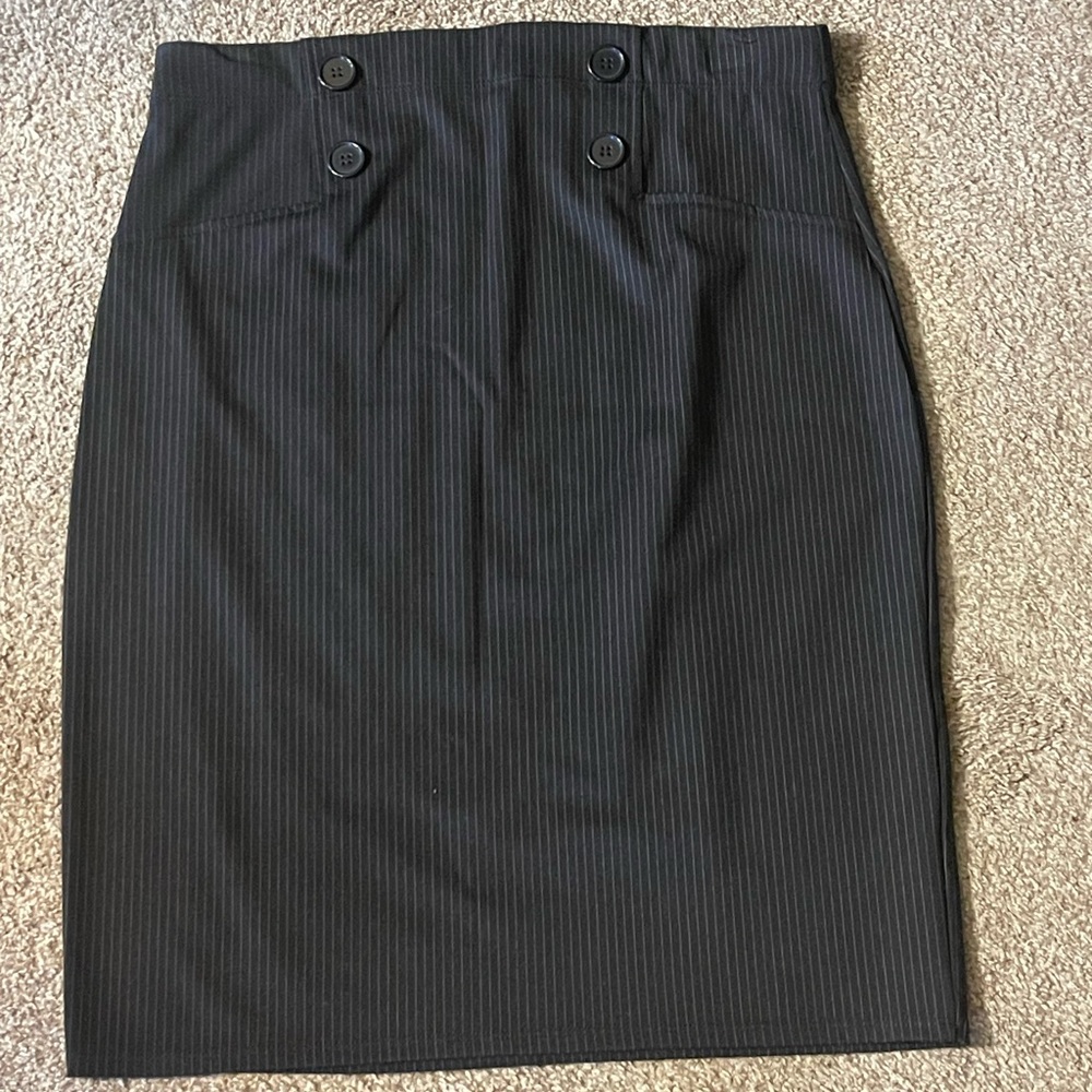 Pinstriped pull on skirt, Max Studio